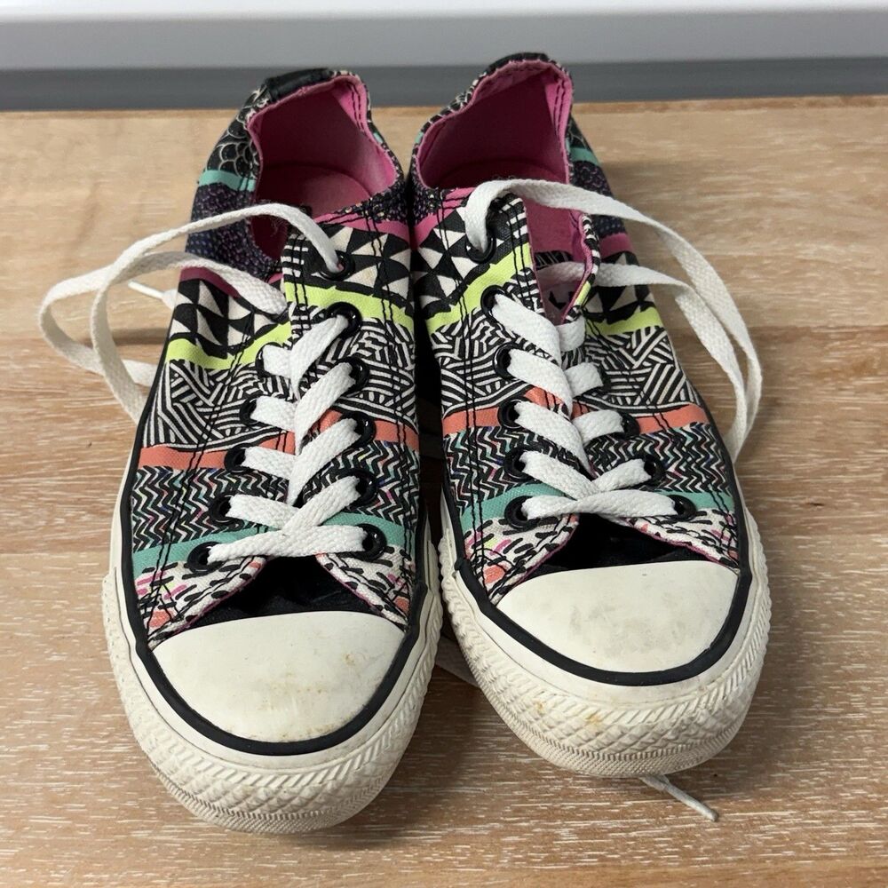 Converse Shoes Womens 7 Multicolor CT All Star 537066F Geometric Lace Up